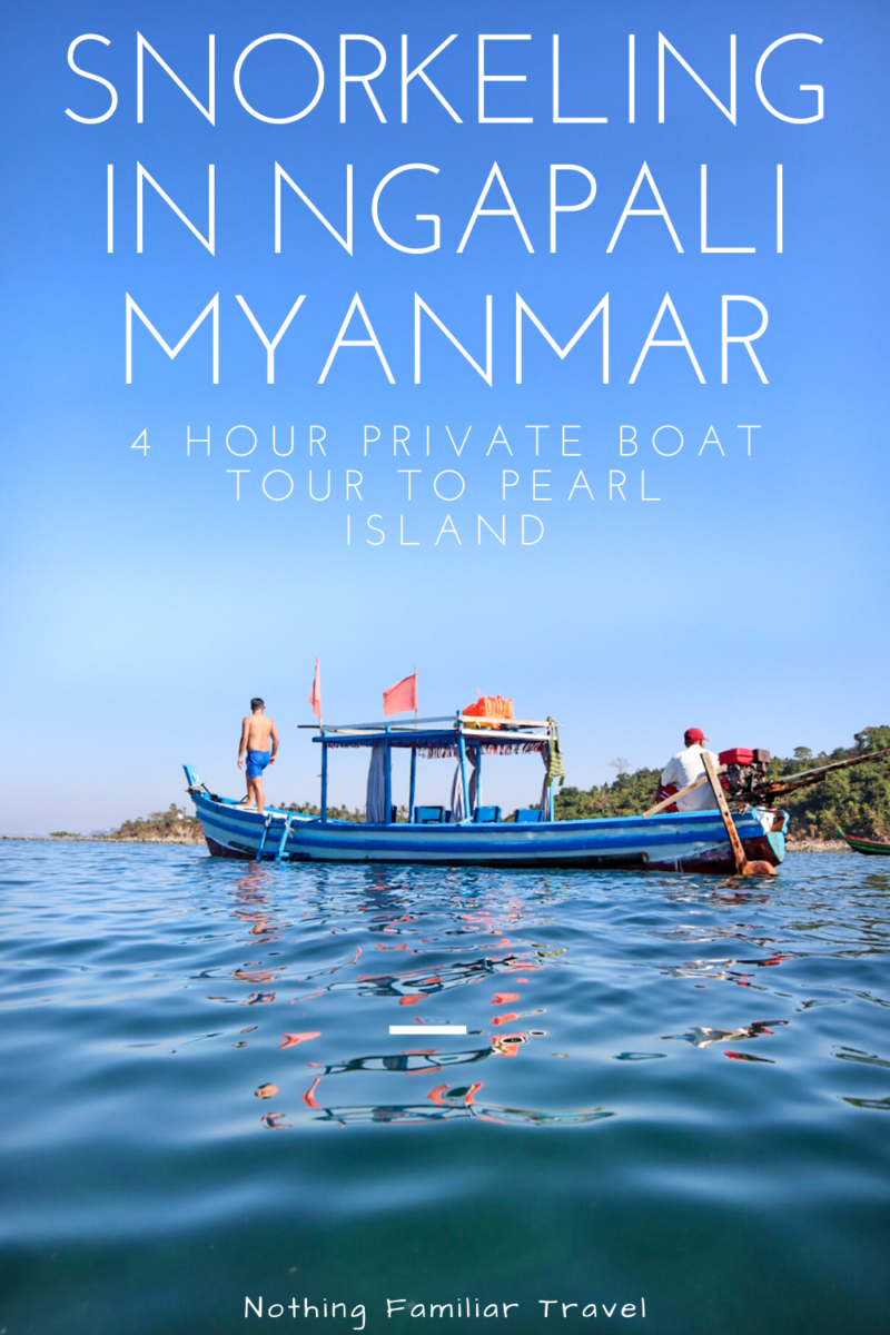 Snorkeling in Ngapali Myanmar 4 Hour Private Boat to Pearl Island
