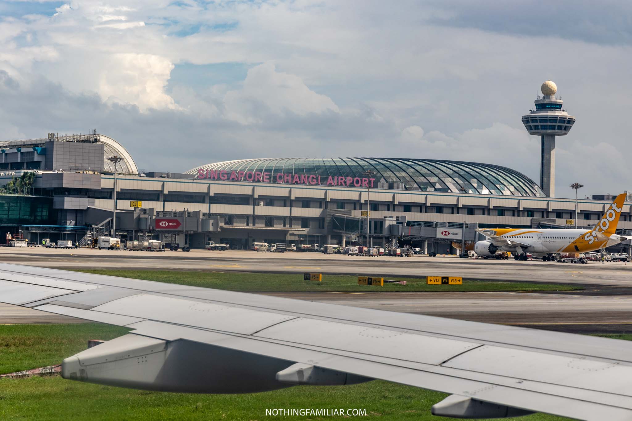 Riding Skytrain from Terminal 3 to Terminal 1, Changi Airport Singapore 