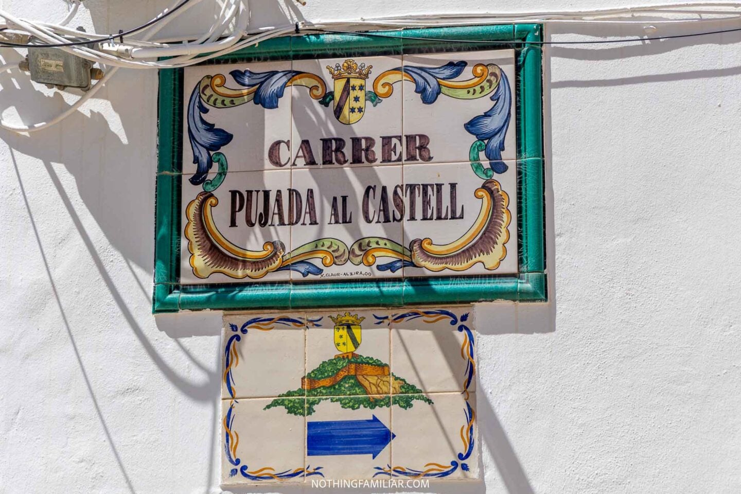 Denia Spain Castle Sign